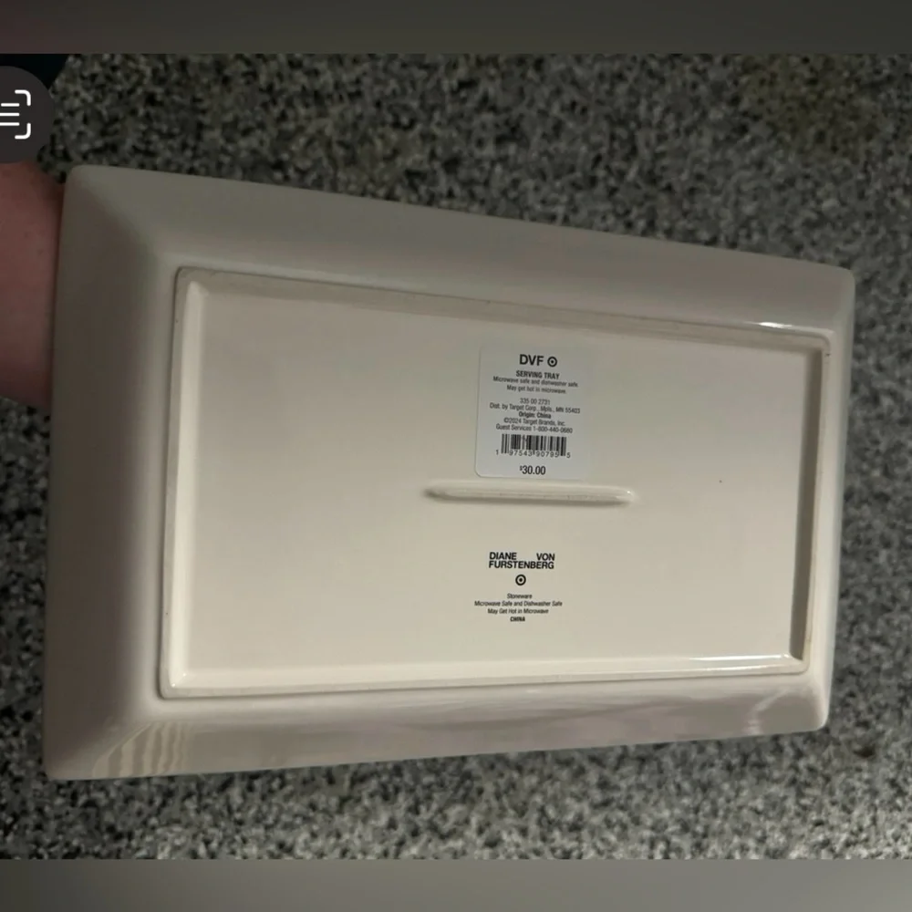 Diane Von Furstenberg x Target stoneware serving tray dish DVF